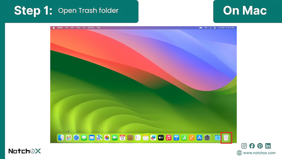 Open Trash folder