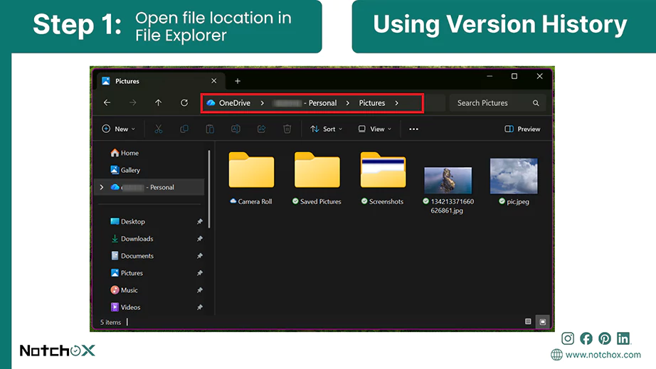 Open file location in File Explorer