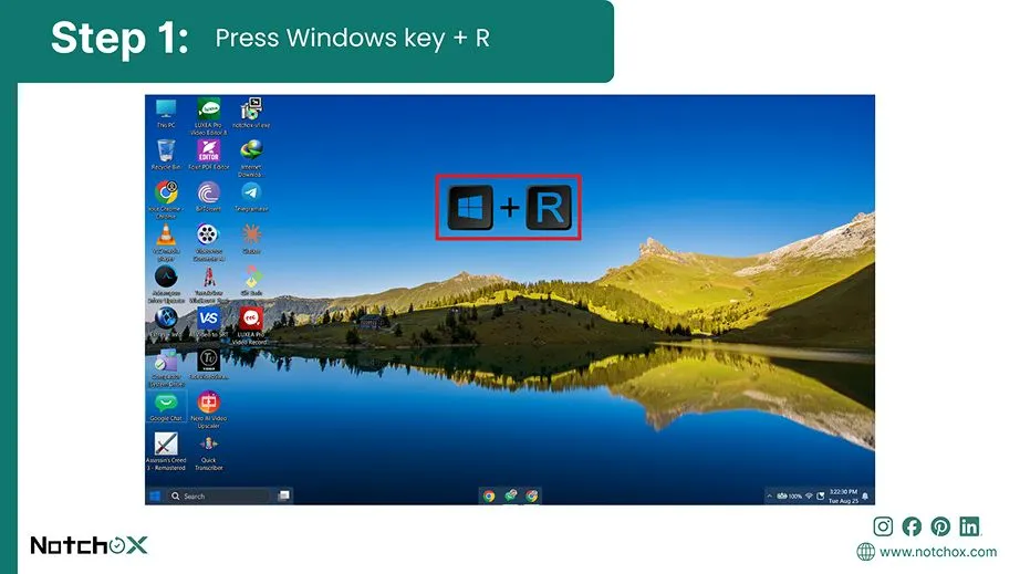 press windows key R