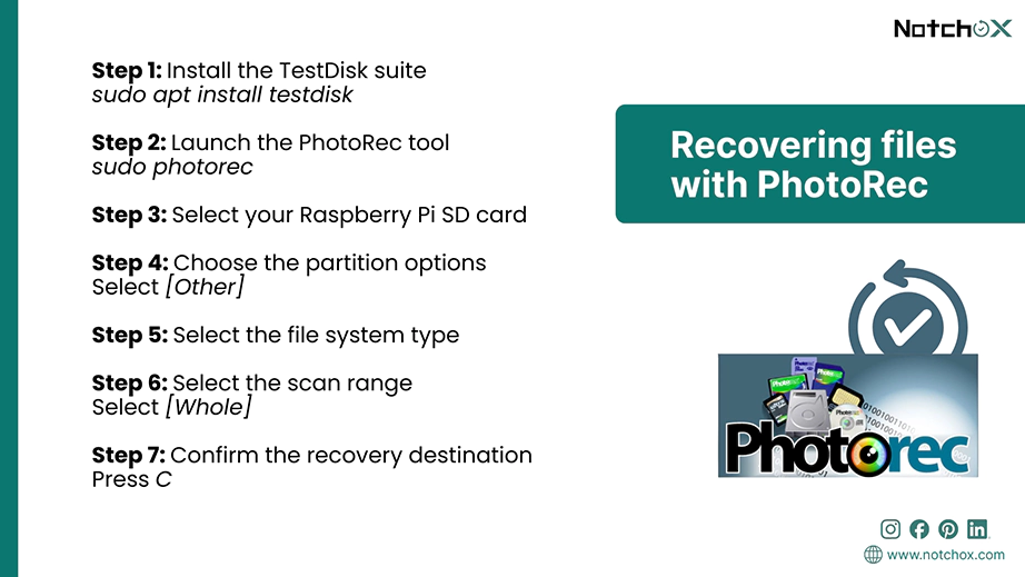 Recovering file with PhotoRec