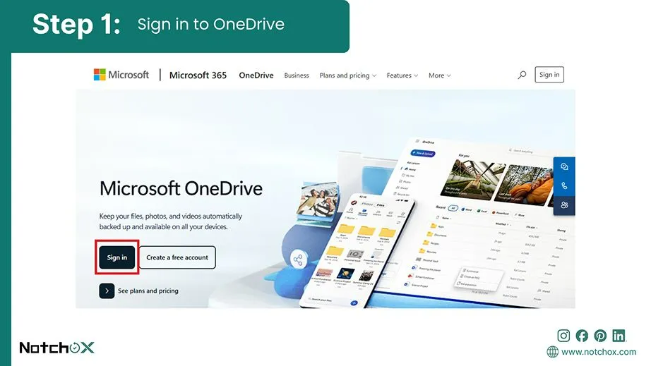 Sign in to OneDrive