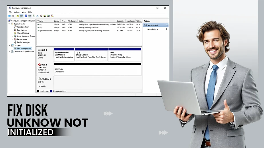 how to fix disk unknown not initialized