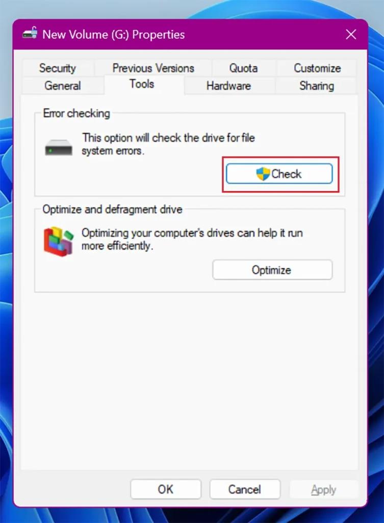 Check button
