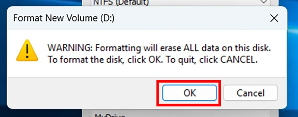 Click OK