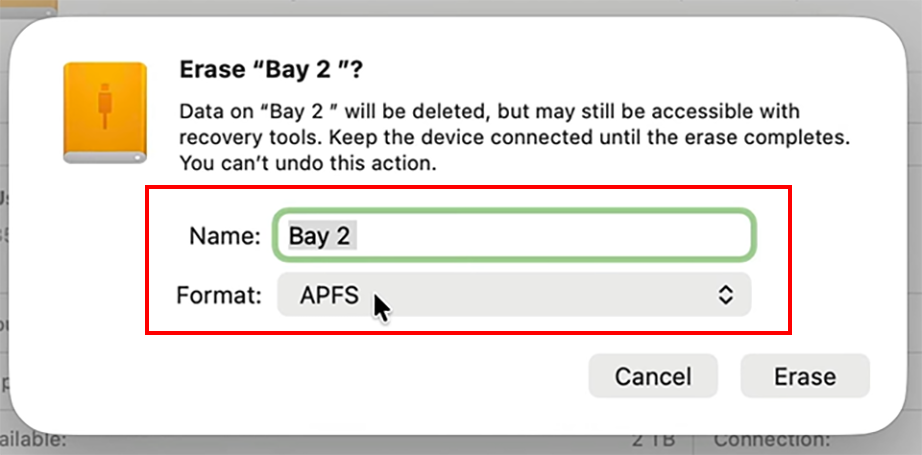 Configure the format