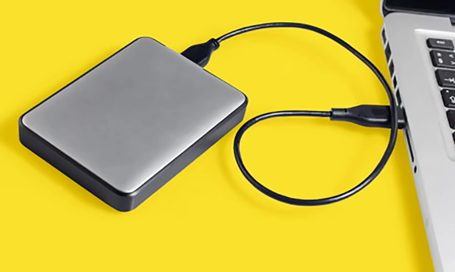 Connect the external storage device