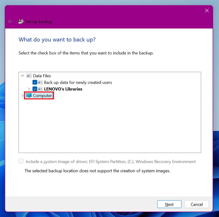 Expand to see computer drives