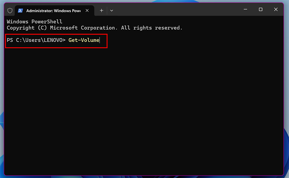 Get volume command