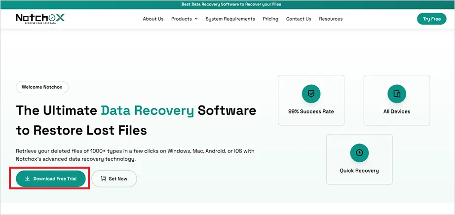 Notchox Data Recovery Software