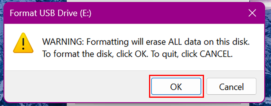 OK button