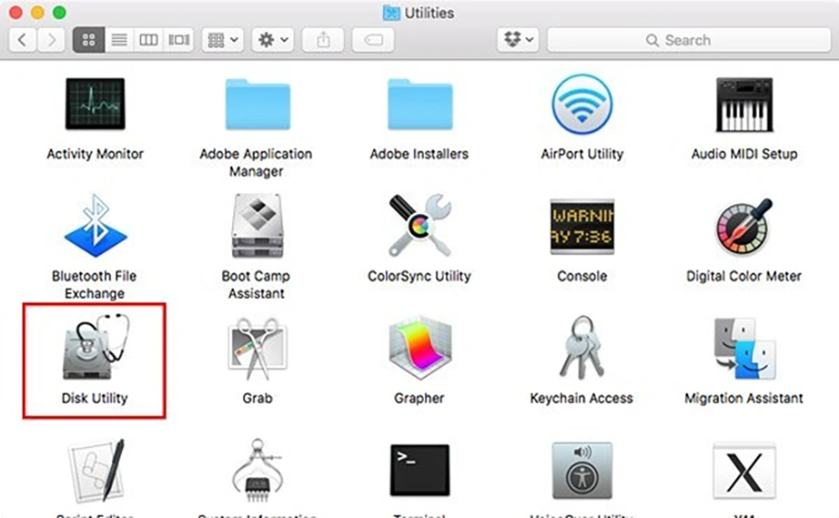 Open Disk Utility