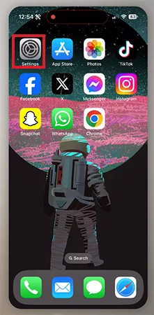 Open the Settings app
