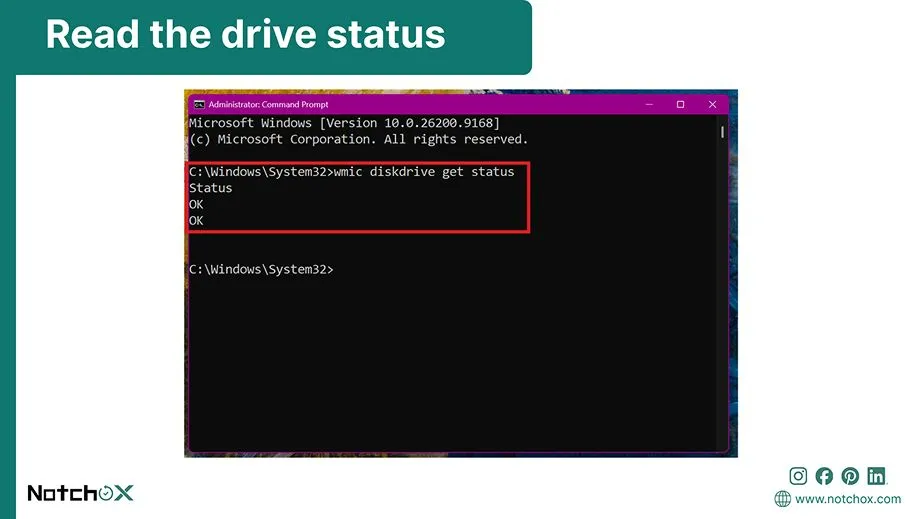 Read the drive status 
