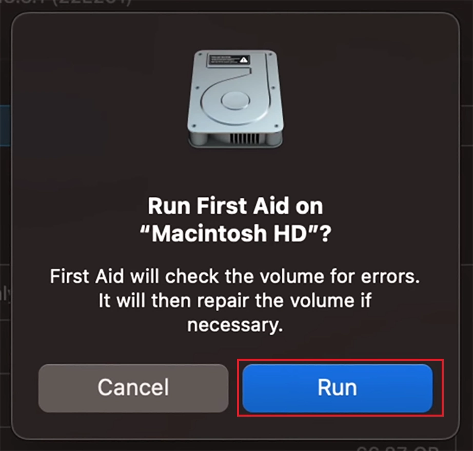 Run button