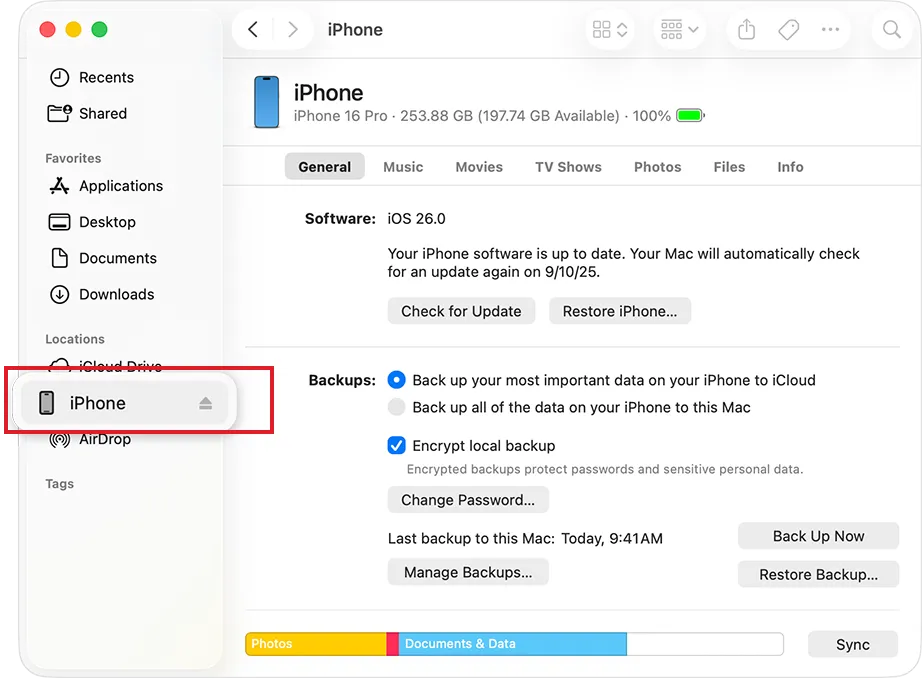 Select iPhone