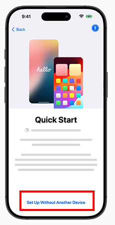 Set Up iPhone Without Another Device