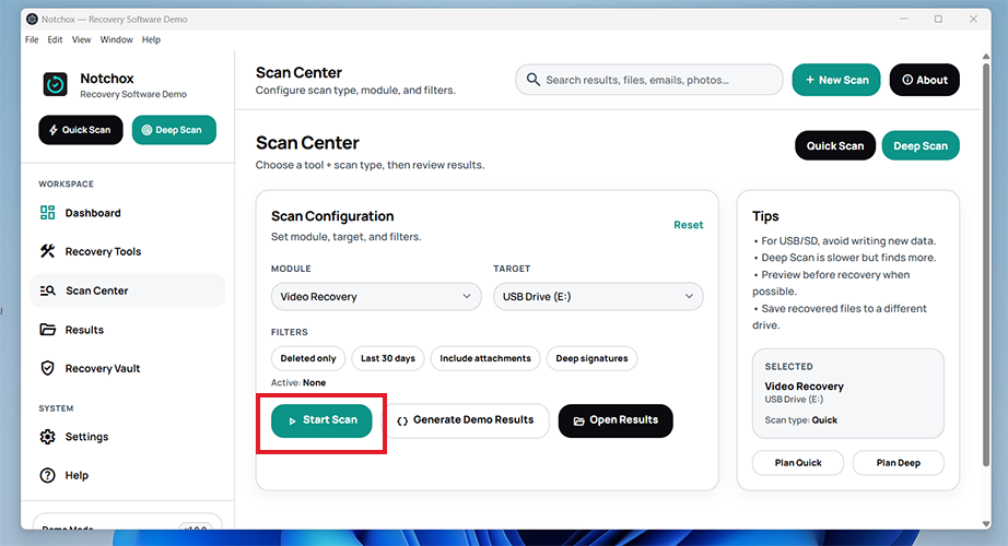Start Scan