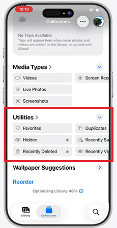 Utilities section