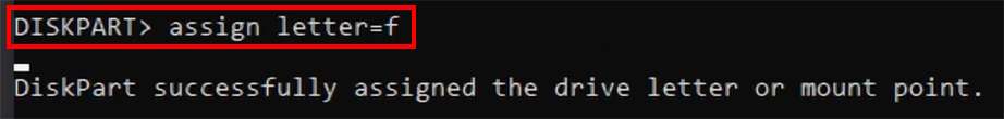 assign letter commandd