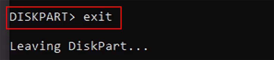 exit command
