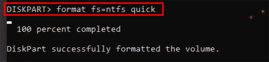 format commandd