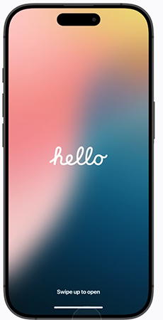 iPhone setup screen
