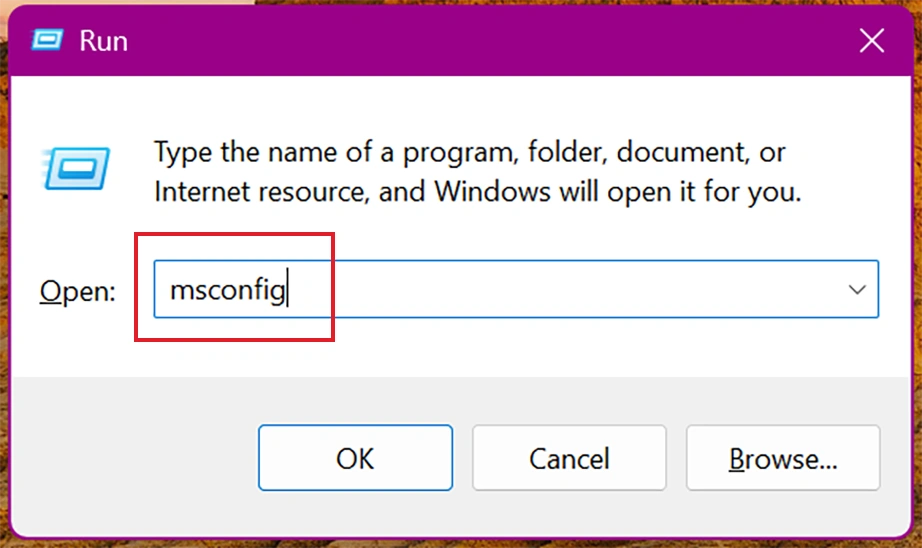 msconfig