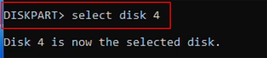 select disk commandd