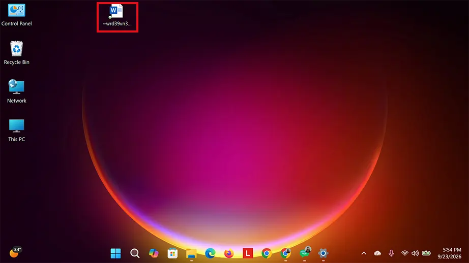 Double-click the doc to open