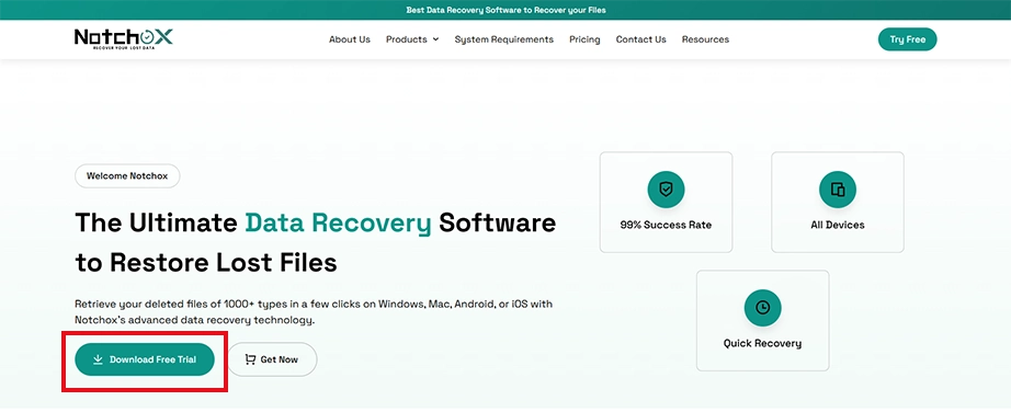 Notchox Data Recovery Software