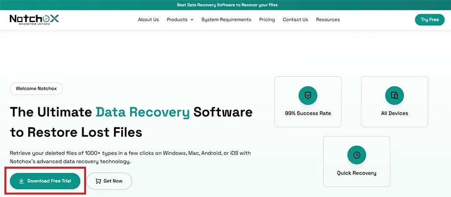 Notchox Data Recovery Software