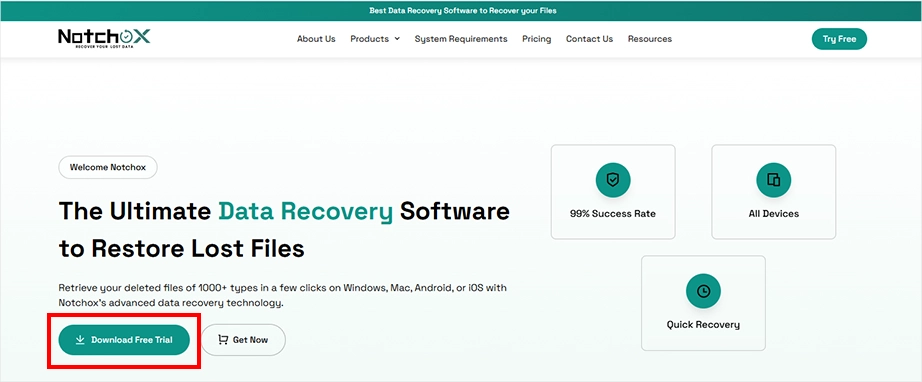 Notchox data recovery software