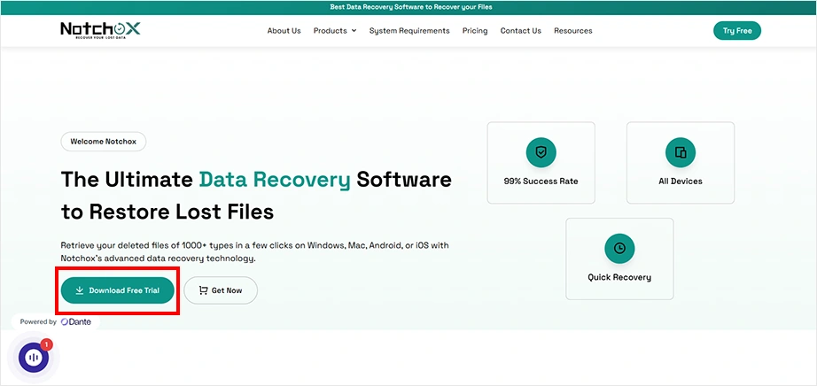 Notchox Data Recovery Software