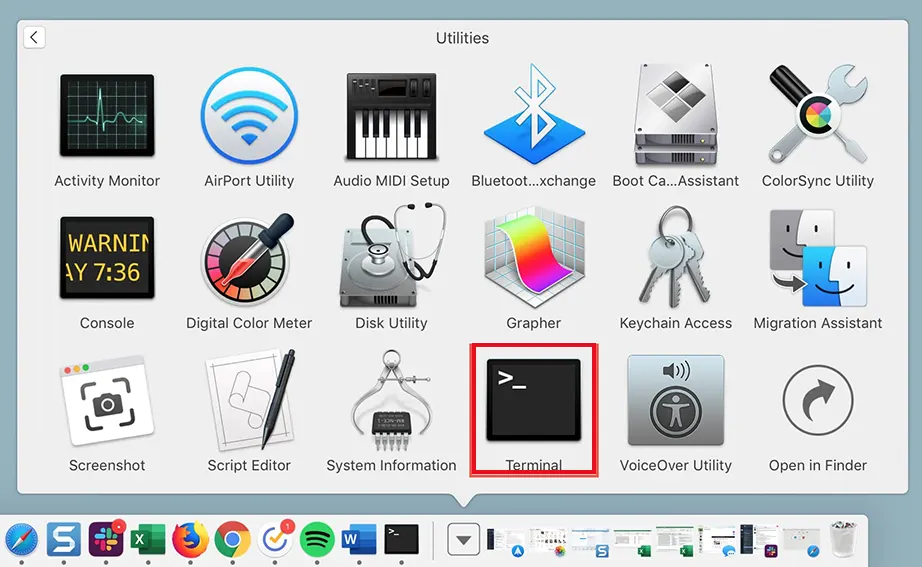 Open Mac Terminal
