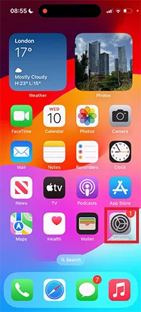 Open Settings