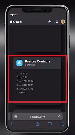 Restore Contacts