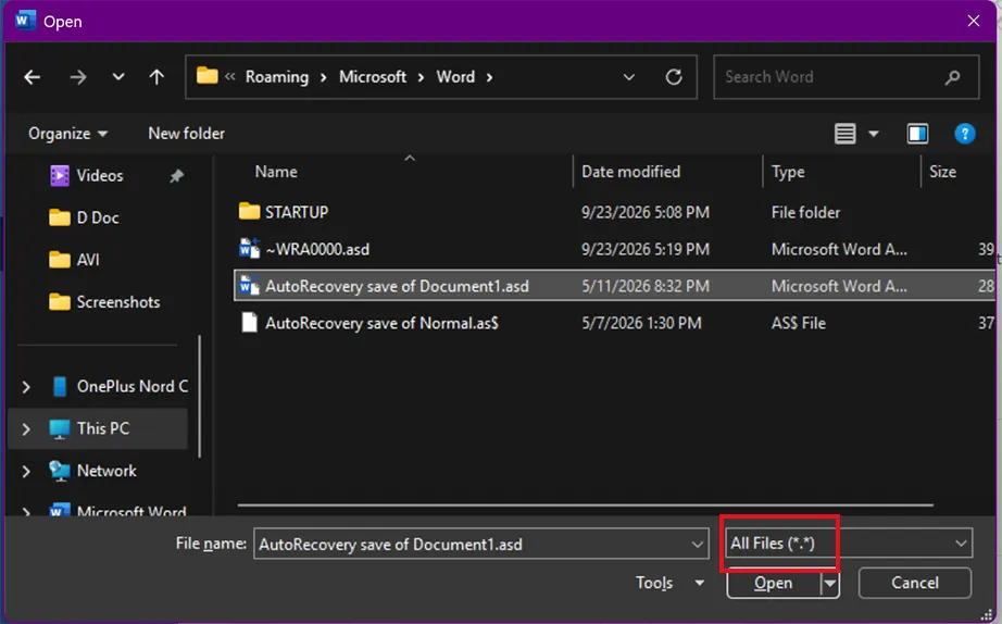 Select All Files