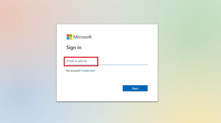 Sign in to OneDrive