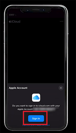Sign in to iCloud