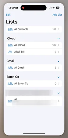 iPhone Contacts