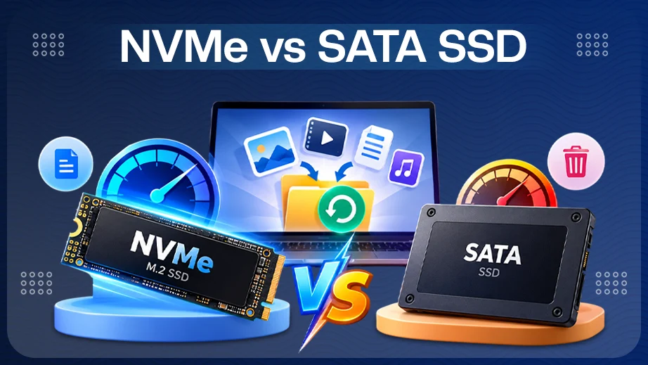 NVMe vs SATA SSD: Comparison and Data Recovery Guide